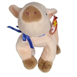 Vintage TY Beanie Baby Knuckles the PIG Stuffed Animal Plush